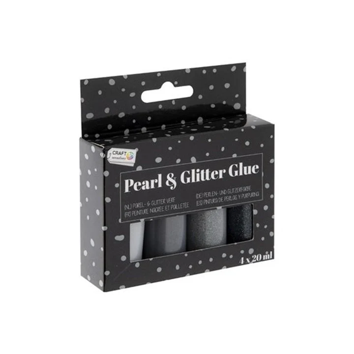 Pearlescent and Glitter Glue, 4 x 20 ml