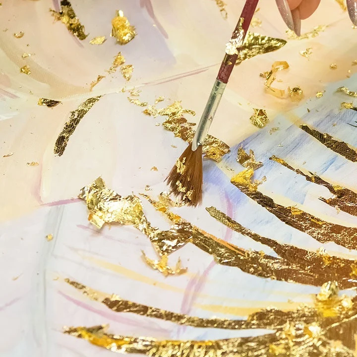 Gold Metal Leaf for Gilding, 14 x 13 cm, 100 Sheets