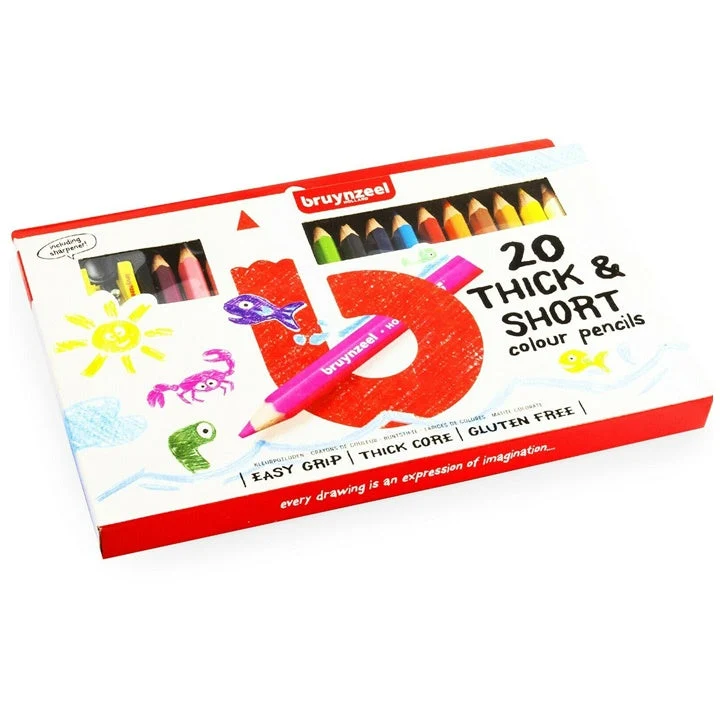 Bruynzeel Holland Short and Thick Colored Pencils / 20 pcs
