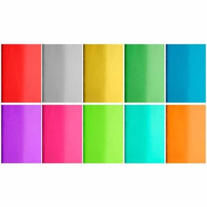 Mirror Cardstock A4 250 GSM, Set of 10 Sheets, 10 Colors