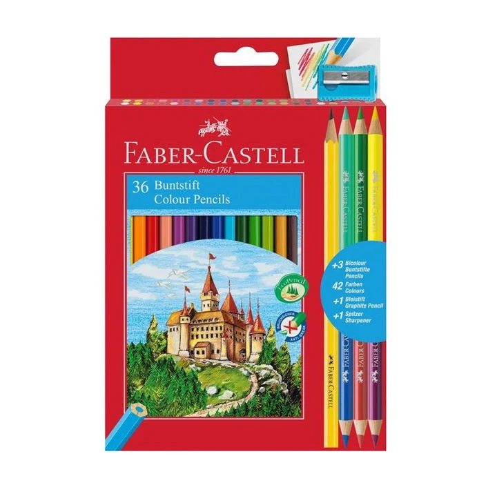 Faber-Castell Hexagonal Colored Pencils, Set of 36 Colors
