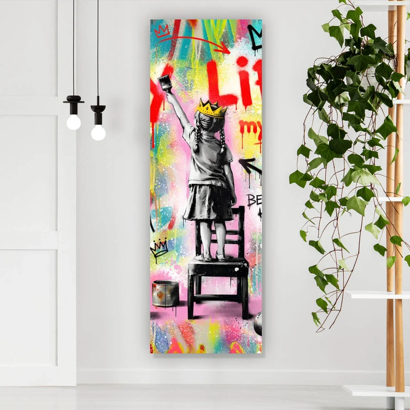 Aluminiumbild My Life my rules Pop Art Panorama Hoch