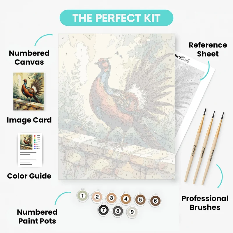 Vibrant Pheasant - Paint by Numbers Kit