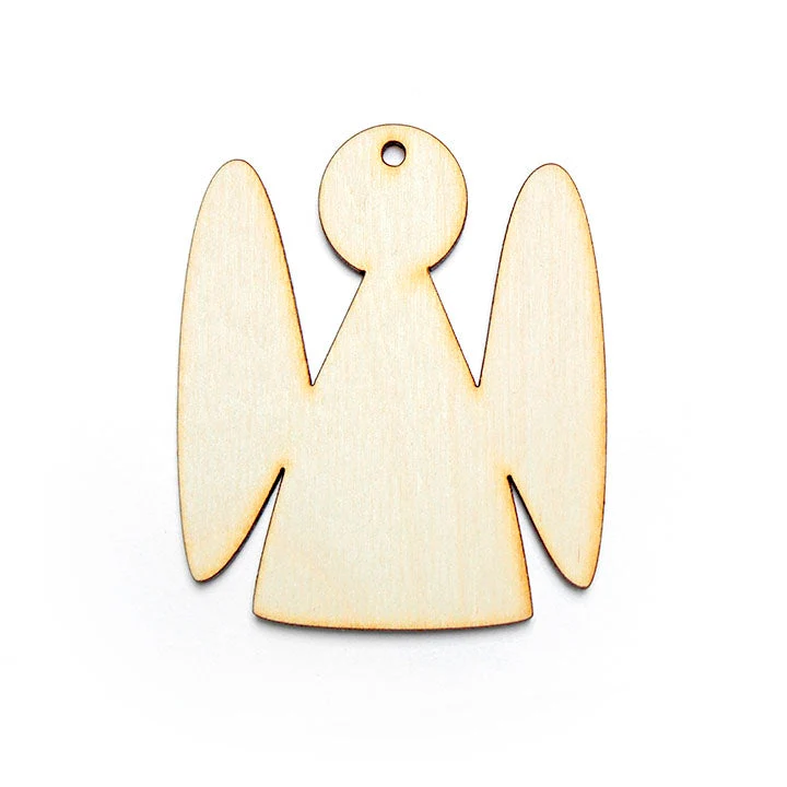 Hanging Wooden Decoupage Ornament - Little Angel