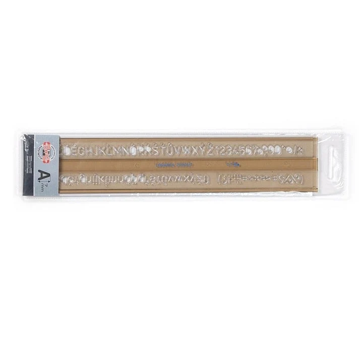 KOH‑I‑NOOR Technical Stencil, Letters, 7 mm