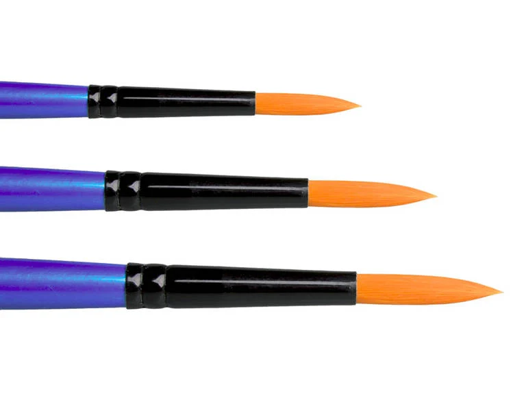 Round Brushes with Synthetic Bristles
