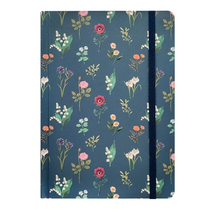 Spoko A5 Lined Notebook, 96 Pages - Flowers