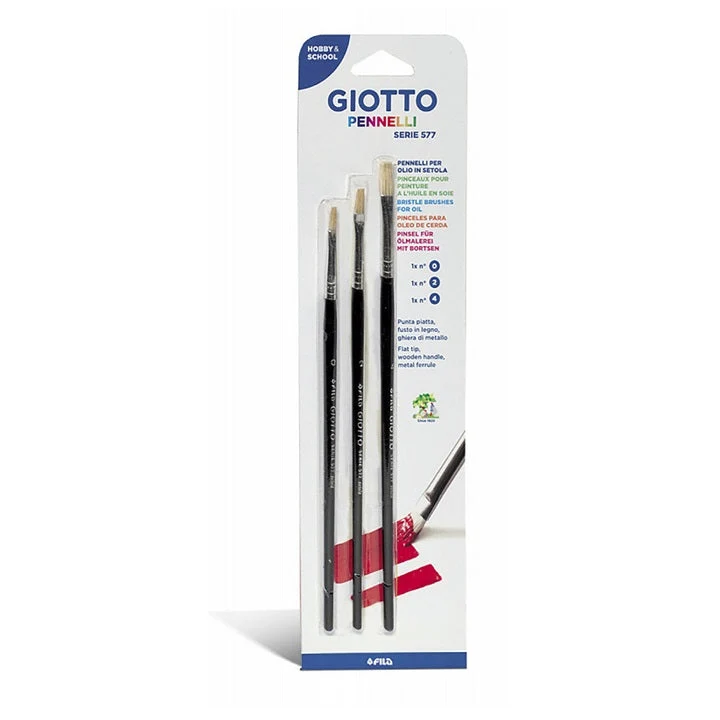 GIOTTO Flat Brushes Series 577, Set of 3