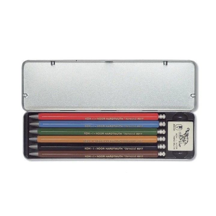 KOH‑I‑NOOR Versatil Mechanical Pencils, 2 mm, Set of 6