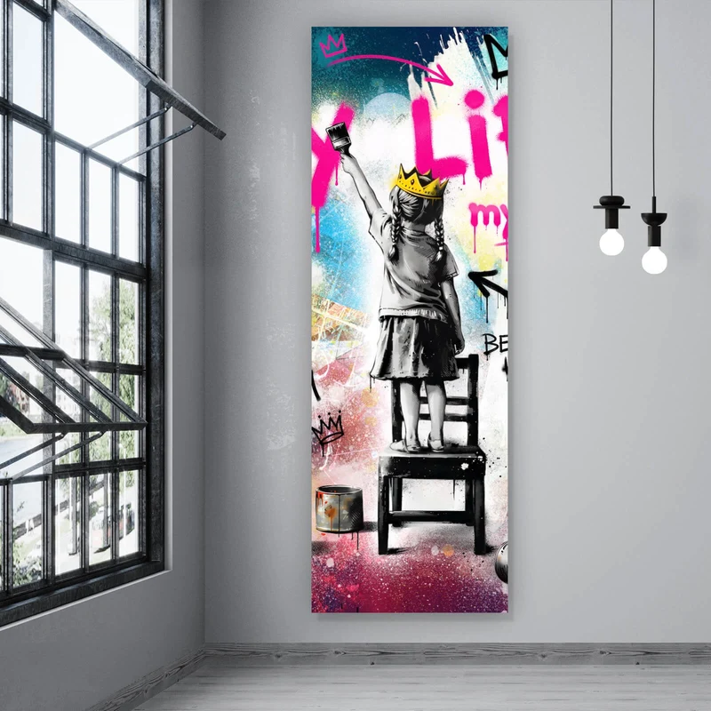 Aluminiumbild My Life my rules Pop Art No. 2 Panorama Hoch