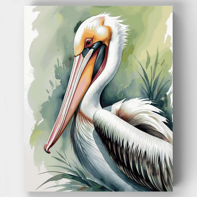 Majestic Pelican Portrait - Paint by Numbers Kit