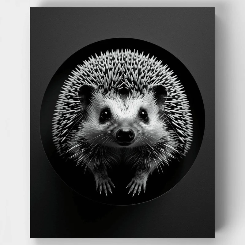 Hedgehog Portrait - Paint by Numbers Kit