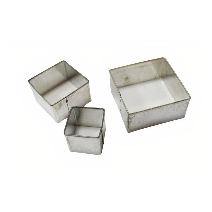 Square Clay Cutters, 20 / 30 / 40 mm - Set of 3