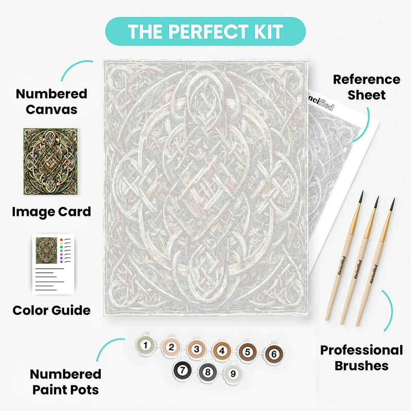 Celtic Knotwork Interlace - Paint by Numbers Kit