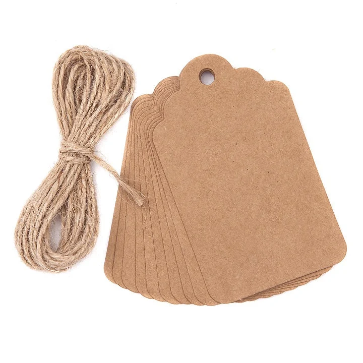 Cardboard Tags for Decorating, Set of 12