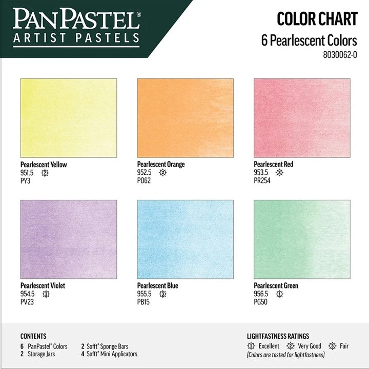 Golden PanPastel Set of Pastels in Pearl Shades - Set of 6