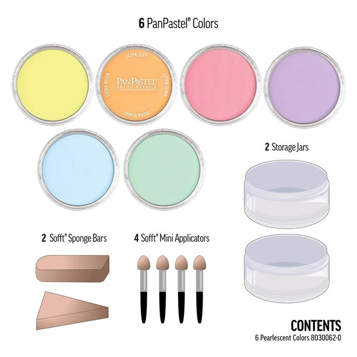 Golden PanPastel Set of Pastels in Pearl Shades - Set of 6