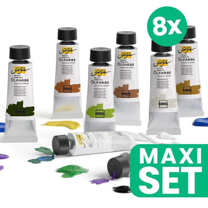 Solo Goya Value Oil Paint Set, 8 Shades