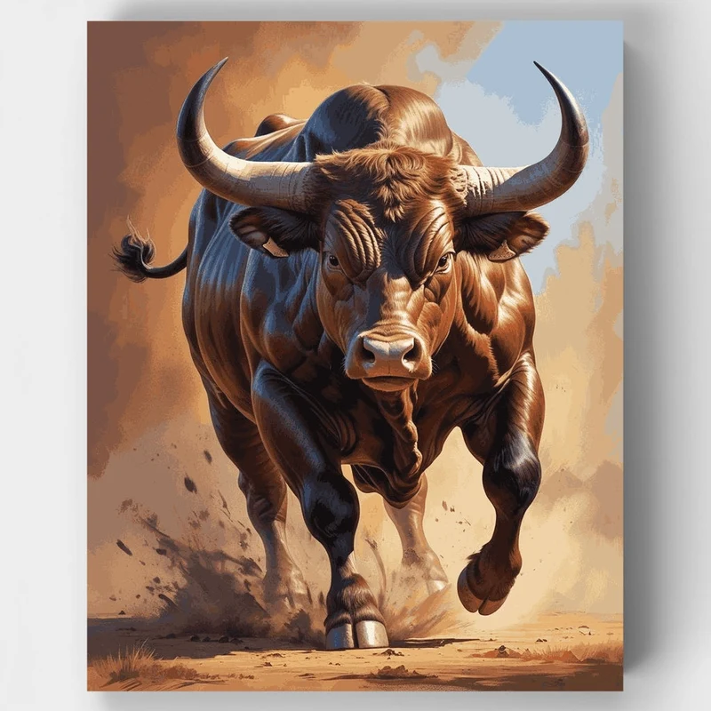Charging Bull - Paint by Numbers Kit
