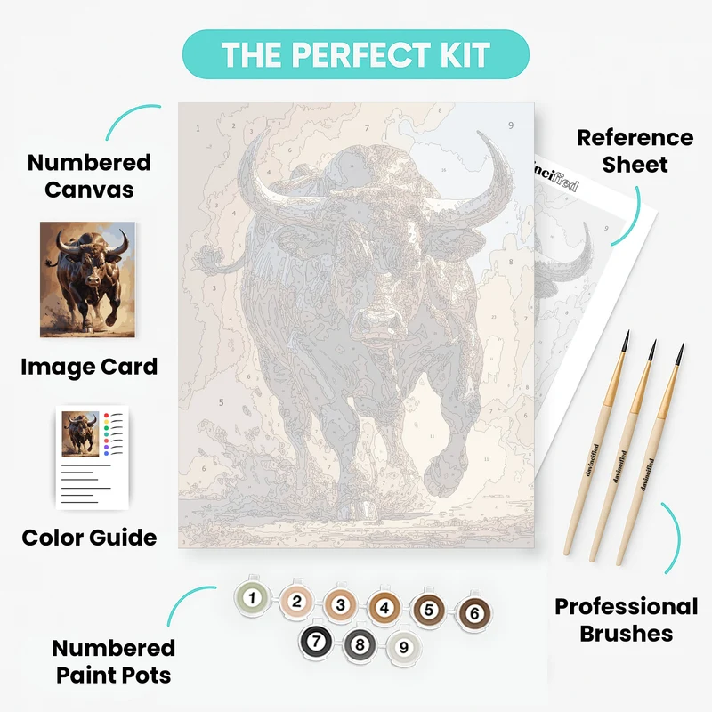 Charging Bull - Paint by Numbers Kit