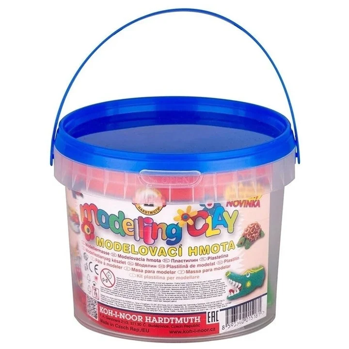 KOH-I-NOOR Plasticine in a Plastic Bucket | 8 Colors, 700 g