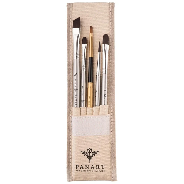 PanArt ATL‑02 Set of 5 Brushes in Cotton Case