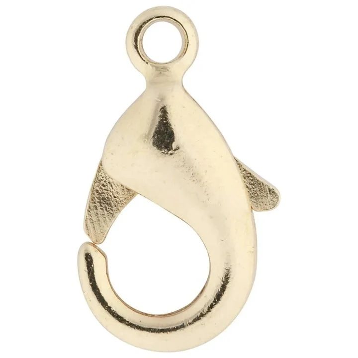 Jewelry Lobster Clasps, 10.1 mm, Gold, Set of 5