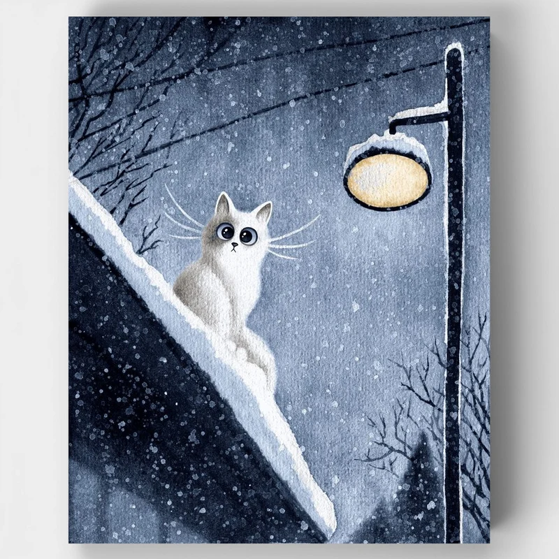 "On the roof" Paint by Numbers Kit