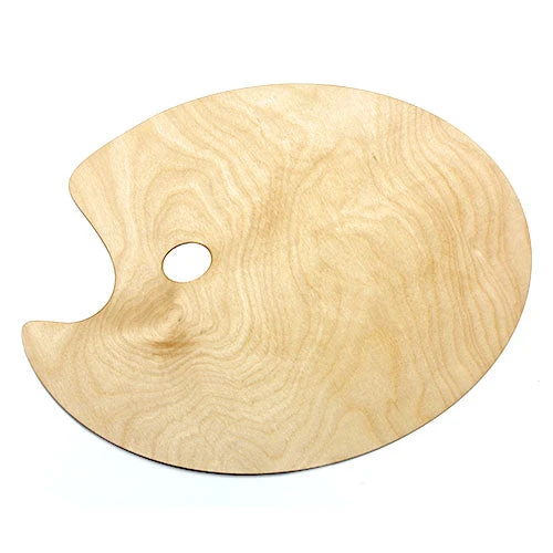 Oval Wooden Palette, 30x40 cm