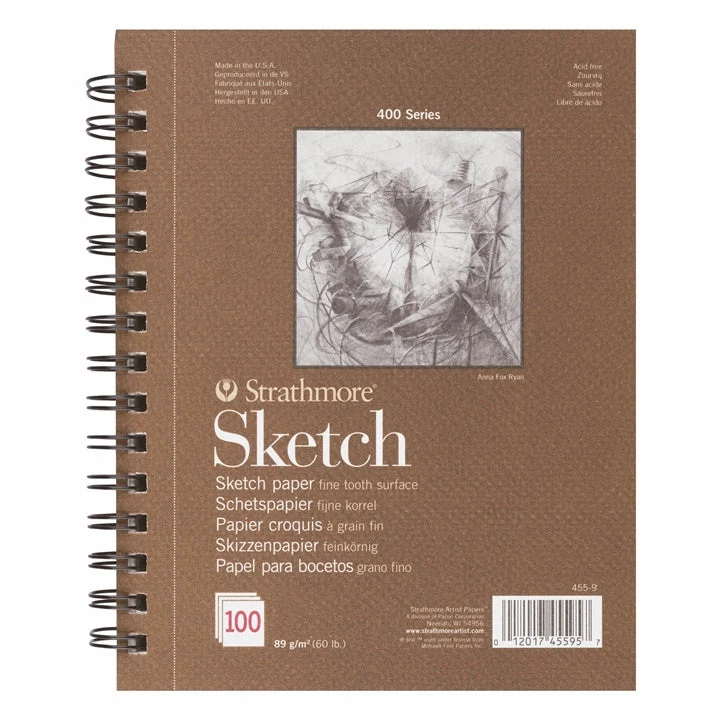 Strathmore Spiral-Bound Sketch Pad, 100 Sheets