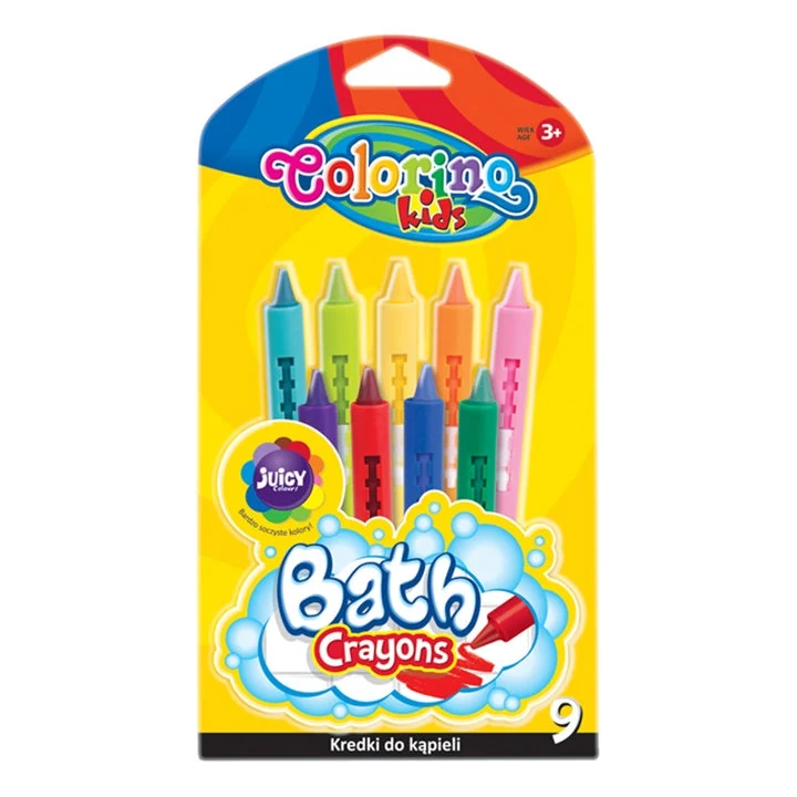 Colorino Bath Wax Crayons, Set of 9