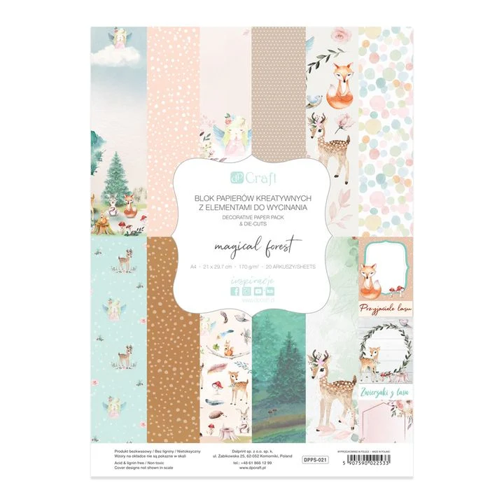 Magical Forest A4 Scrapbooking Paper