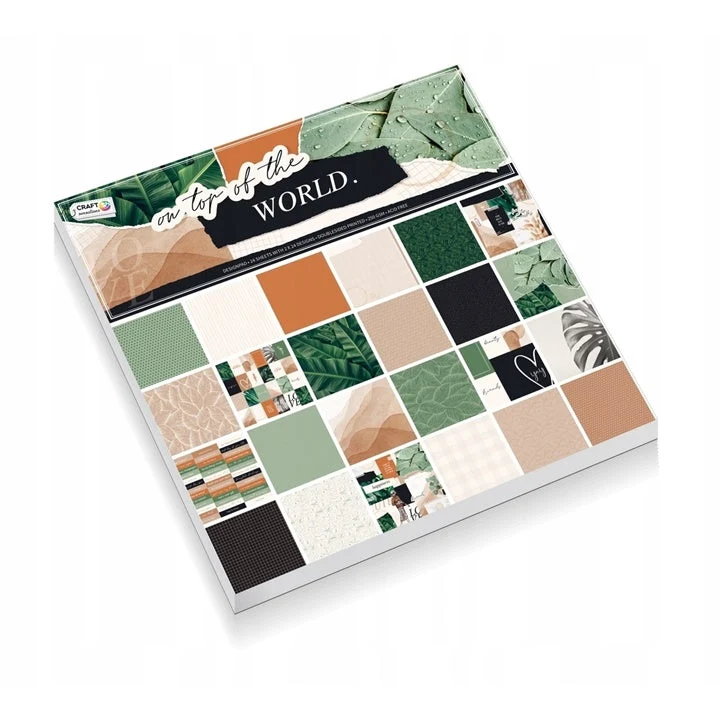 Scrapbooking Paper, 24 Sheets, 30.5 x 30.5 - Botanical Motifs