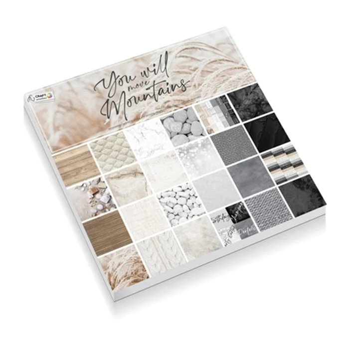 Scrapbooking Paper, 24 Sheets, 30.5 x 30.5 - Natural Motif