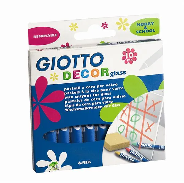 GIOTTO Wax Crayons Decor Glass SET10