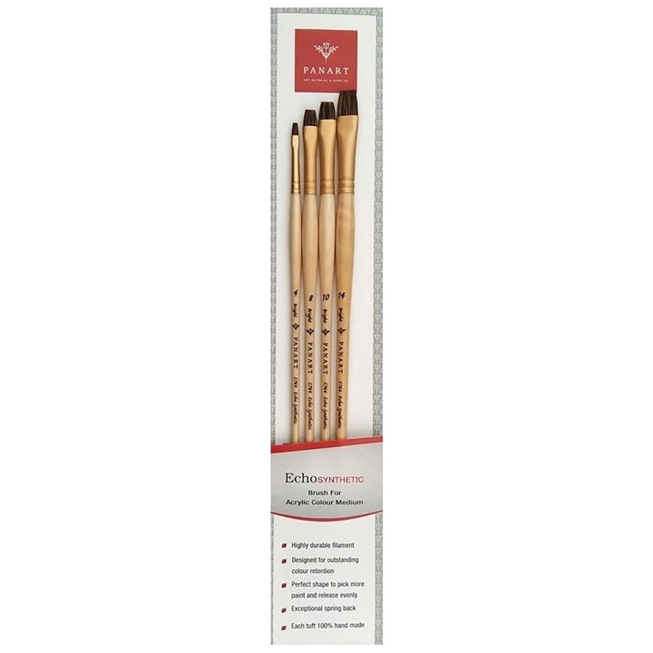 PanArt Bright ES-02 Set of 4 Flat Brushes