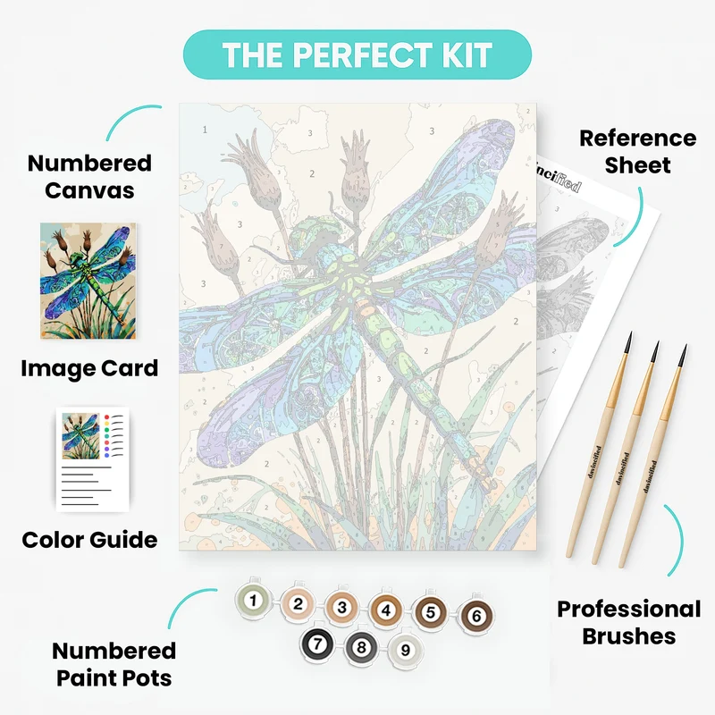 Ornate Dragonfly - Paint by Numbers Kit