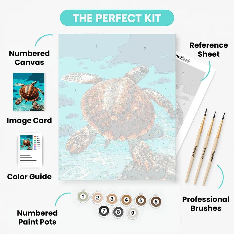 Sea Turtle - Paint by Numbers Kit