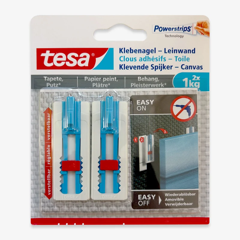 tesa® Klebenagel Leinwand für Tapeten & Putz