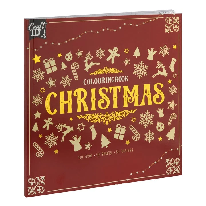 Christmas Coloring Book, 40 Sheets, 21.5 x 21.5 cm