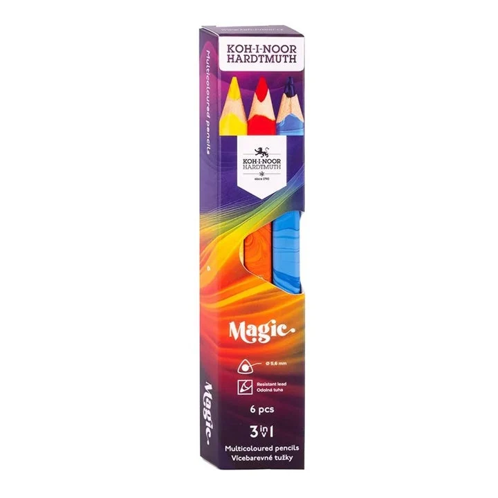 Jumbo MAGIC Triangular Pencils, Set of 6