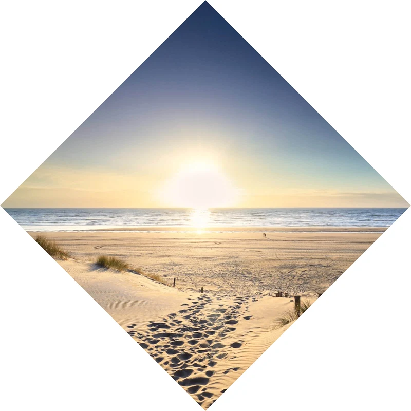 Poster Atemberaubende Strandlandschaft Raute