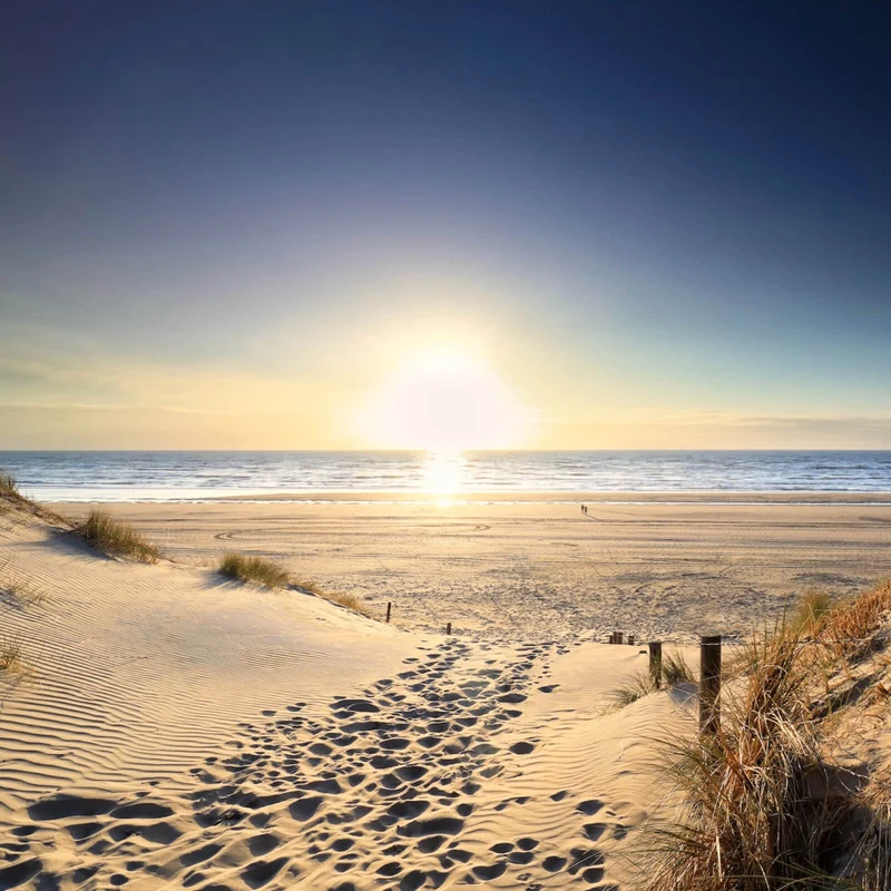 Spannrahmenbild Atemberaubende Strandlandschaft Quadrat