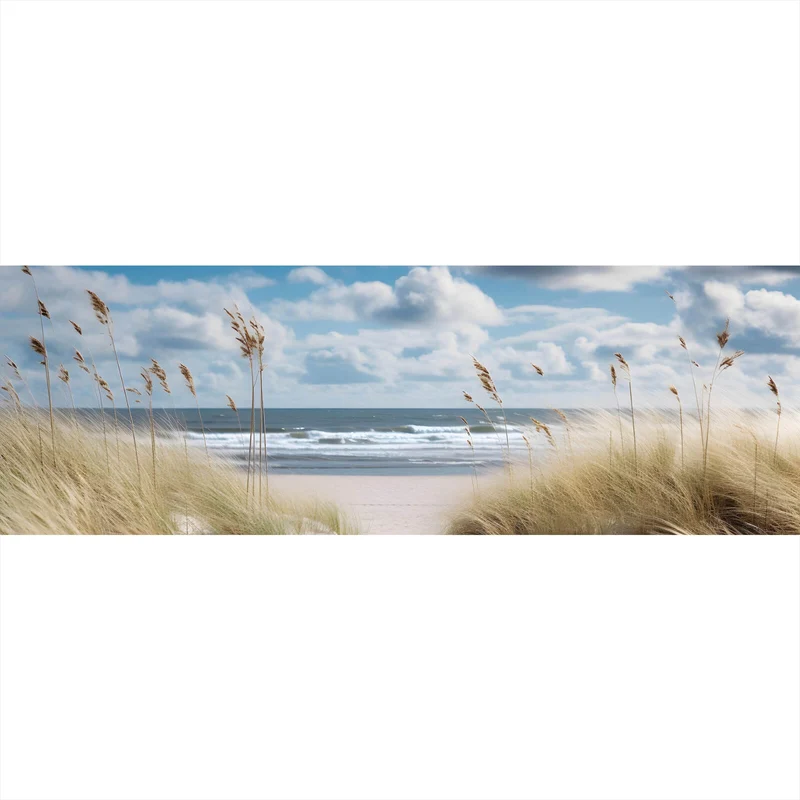 Leinwandbild Strandlandschaft mit sanften Dünen Panorama