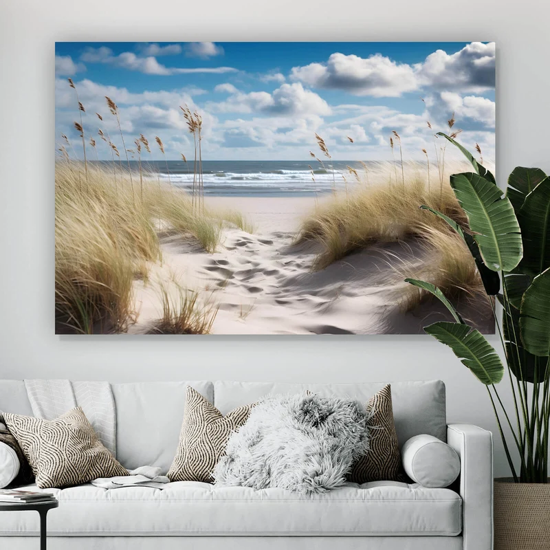 Aluminiumbild Strandlandschaft mit sanften Dünen Querformat