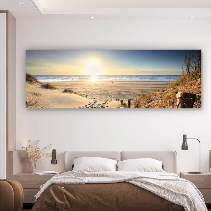 Poster Atemberaubende Strandlandschaft Panorama