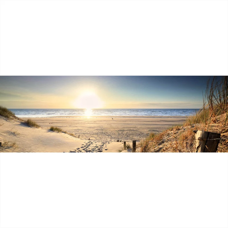 Poster Atemberaubende Strandlandschaft Panorama