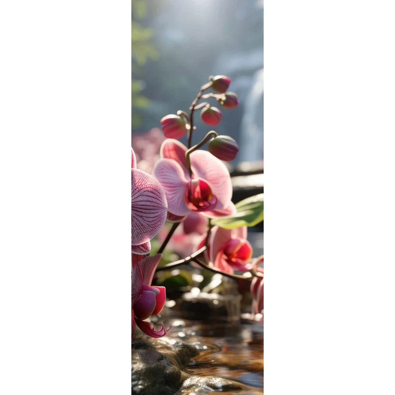 Aluminiumbild Beeindruckende Orchideen im Naturparadies Panorama Hoch
