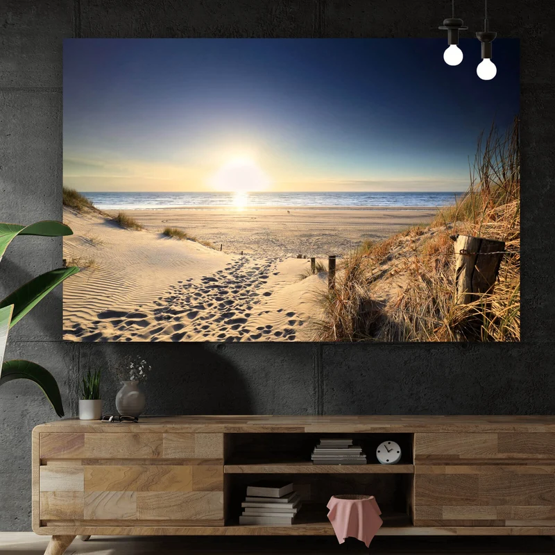 Aluminiumbild Atemberaubende Strandlandschaft Querformat