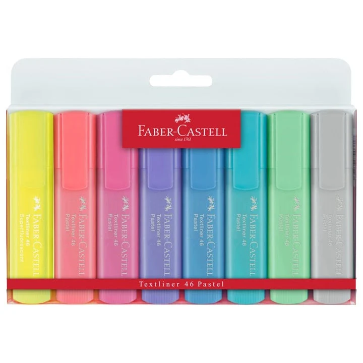 Faber-Castell Pastel 1546 Highlighter Set of 8